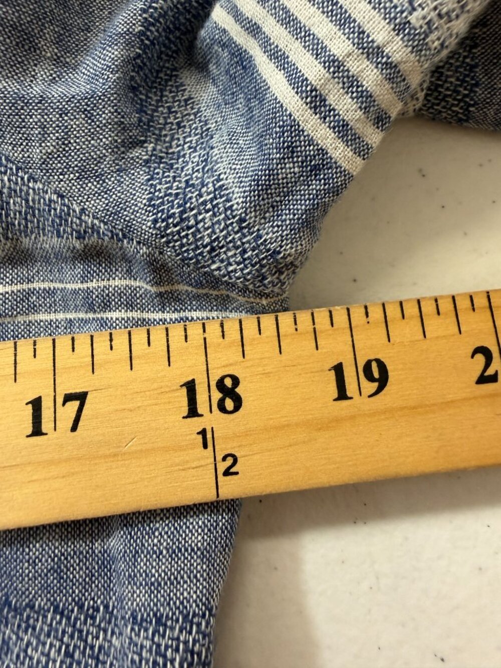 Express Women’s Size S Blue Striped Linen Blend Wrap Mini Dress - Picture 11 of 13